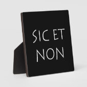 Plaque Photo sic et (Recto)