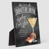 Plaque Photo Signature Boire Signal : Appliquer toujours après (Côté)