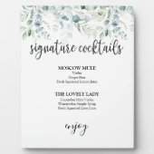 Plaque Photo Signature Cocktails Signal - Eucalyptus (Devant)