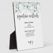 Plaque Photo Signature Cocktails Signal - Eucalyptus (Côté)