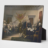 Plaque Photo Signature de la Déclaration d'indépendance, 4 juil (Côté)