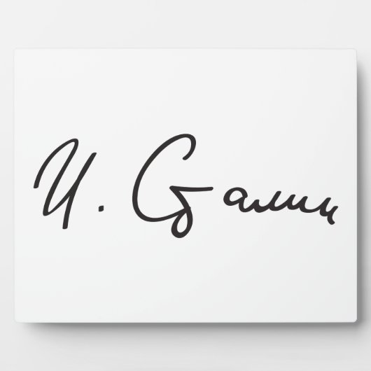 Plaque Photo Signature du Premier ministre de l'Union soviétiqu (Devant)