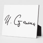 Plaque Photo Signature du Premier ministre de l'Union soviétiqu (Côté)