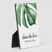 Plaque Photo Signe avec feuille tropicale pour Mariage (Côté)