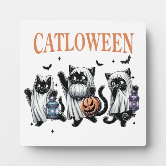 Plaque Photo SIGNE DE LA Tablette D'Halloween Catloween (Devant)