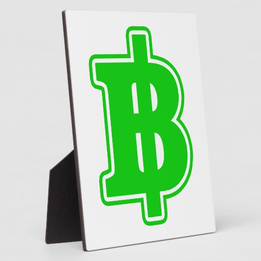 Plaque Photo SIGNE VERT BAHT ฿ devises thaïlandaises ฿ (Côté)