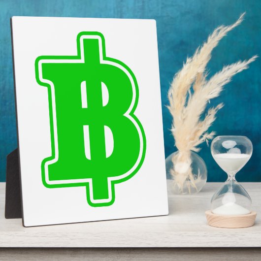 Plaque Photo SIGNE VERT BAHT ฿ devises thaïlandaises ฿ (Côté)