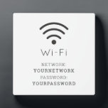 Plaque Photo Signe Wi-Fi blanc minimaliste<br><div class="desc">Ce réseau Wi-Fi minimaliste et aimant de mot de passe dispose d'un arrière - plan blanc avec une icône Wi-Fi. Personnalisez-le selon vos besoins. Vous pouvez trouver des produits correspondants dans mon magasin.</div>