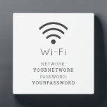 Plaque Photo Signe Wi-Fi blanc minimaliste<br><div class="desc">Ce réseau Wi-Fi minimaliste et aimant de mot de passe dispose d'un arrière - plan blanc avec une icône Wi-Fi. Personnalisez-le selon vos besoins. Vous pouvez trouver des produits correspondants dans mon magasin.</div>