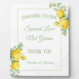 Plaque Photo Signes de Mariage corvid Roses jaunes Personnalisé