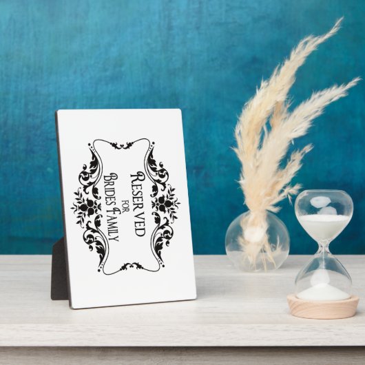 Plaque Photo Signes de table réservés (Côté)