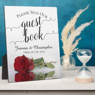 Plaque Photo S'il vous plaît signer notre livre d'invités Maria