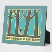 Plaque Photo Silence de la forêt (Côté)