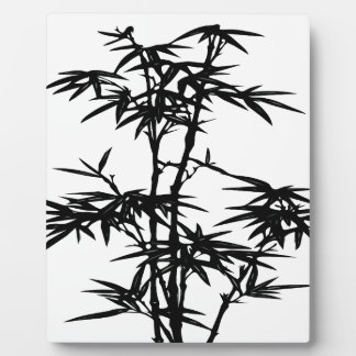 Plaque Photo Silhouette de bambou noir