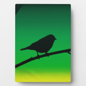 Plaque Photo Silhouette Du Bruant Sur Le Limonène (Devant)