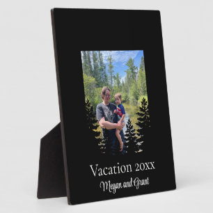 Plaque Photo Silhouette minimaliste de pin personnaliser la pho