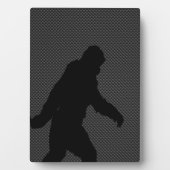 Plaque Photo Silhouette Noire Bigfoot Style Fibre de Carbone (Devant)