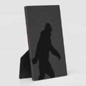 Plaque Photo Silhouette Noire Bigfoot Style Fibre de Carbone (Côté)