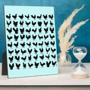 Plaque Photo Silhouettes de poulet