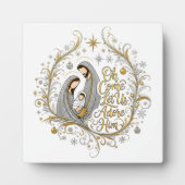 Plaque Photo Silver and gold nativity Christmas (Devant)