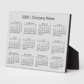 Plaque Photo Simple 2020 Calendrier Nom de l'entreprise sur le  (Côté)