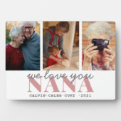 Plaque Photo Simple 3 Photo Calligraphie nous vous aimons NANA (Devant)