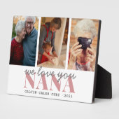 Plaque Photo Simple 3 Photo Calligraphie nous vous aimons NANA (Côté)