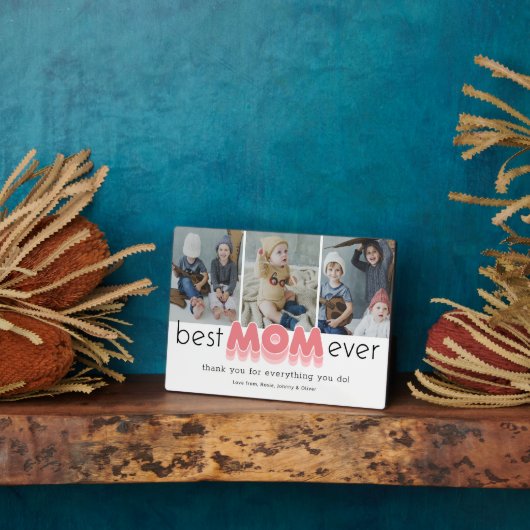 Plaque photo Simple Best Mom Ever (Côté)