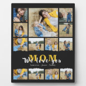 Plaque Photo Simple Black grand-mère Maman photo collage mère j (Devant)