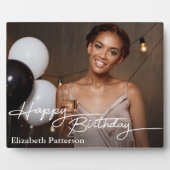 Plaque Photo Simple Classic Happy Birthday Photo (Devant)