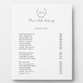 Plaque Photo Simple classique Monogramme Wreath Élégant (Devant)