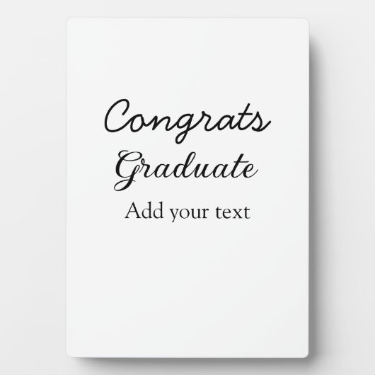 Plaque Photo Simple congratulation graduation add your (Devant)