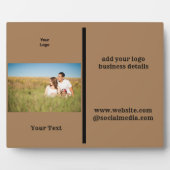 Plaque Photo simple couleur minime ajouter logo signe texte pho (Devant)