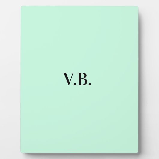 Plaque Photo Simple couleur unie ajouter nom texte monogramme (Devant)