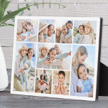 Plaque Photo Simple Custom Family Photo Collage<br><div class="desc">Personalized Photo Plaque with Easel Stand for Favorite Memories. This simple and elegant photo plaque with an easel stand is a perfect way to showcase your favorite memories. The layout includes space for five photos, making it a beautiful way to display family moments, travel highlights, or any special snapshots you...</div>