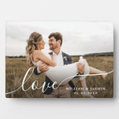 Plaque Photo Simple Elegant Love Script Mariage Personnaliser p (Devant)