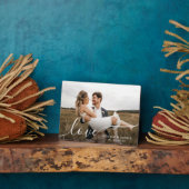 Plaque Photo Simple Elegant Love Script Mariage Personnaliser p (Côté)