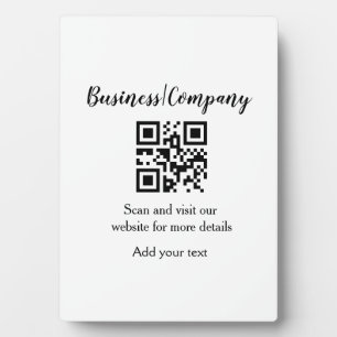 Plaque Photo Simple entreprise site web code-barres QR ajouter