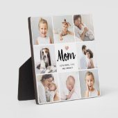 Plaque Photo Simple et chic | Photo Collage pour maman avec coe (Recto)