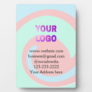 Plaque Photo simple et minimal ajouter votre logo/design ici te