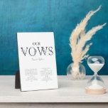 Plaque Photo Simple et moderne Mariage Vows verdure<br><div class="desc">Simple moderne Vows Mariage Plaque verte</div>