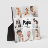 Plaque Photo Simple et moderne | Photo Collage pour Papa (Recto)