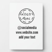 Plaque Photo simple et personnalisé aquarelle ajouter le logo s (Devant)