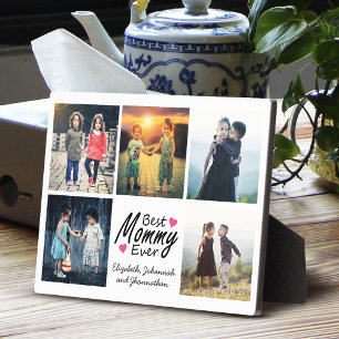 Plaque Photo Simple Fête des Mères Photo Collage Meilleure Mama