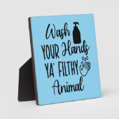 Plaque Photo Simple Funny Wash Your Hands Bathroom Reminder (Recto)