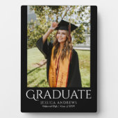 Plaque Photo Simple Graduation Design Moderne Photo Diplômée (Devant)