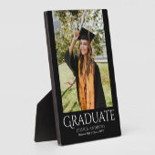 Plaque Photo Simple Graduation Design Moderne Photo Diplômée (Côté)