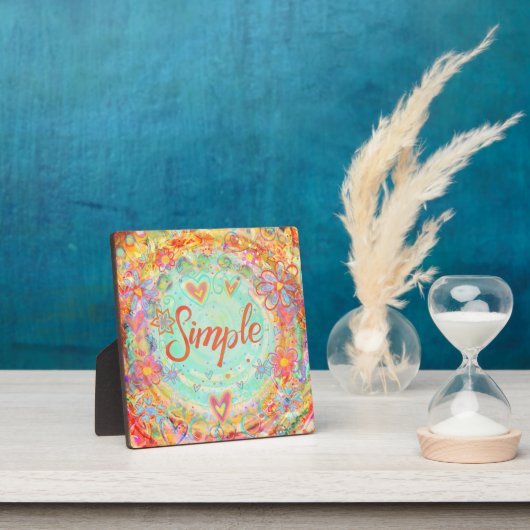 Plaque Photo Simple Joli Pastel Floral Inspirivity Easel (Insitu)