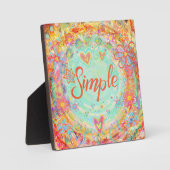 Plaque Photo Simple Joli Pastel Floral Inspirivity Easel (Recto)