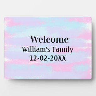 Plaque Photo simple logo monogramme minimal accueil personnalis